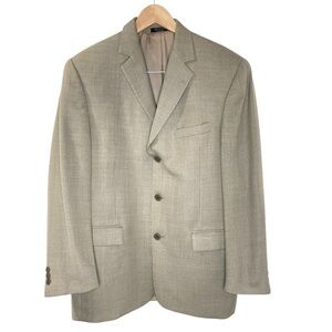 Andrew Fezza Blazer Mens 42R 3 Button 100% Wool Sport Coat